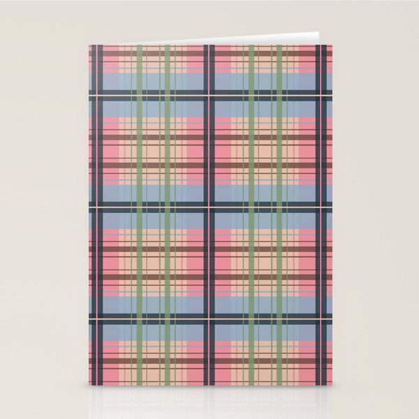 Pastel Tartan Delight Stationery Card Gallery Image 2