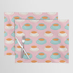 Colorful retro coffee cup art pattern Placemat Gallery Image 1