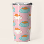 Colorful retro coffee cup art pattern Travel Mug Gallery Image 2