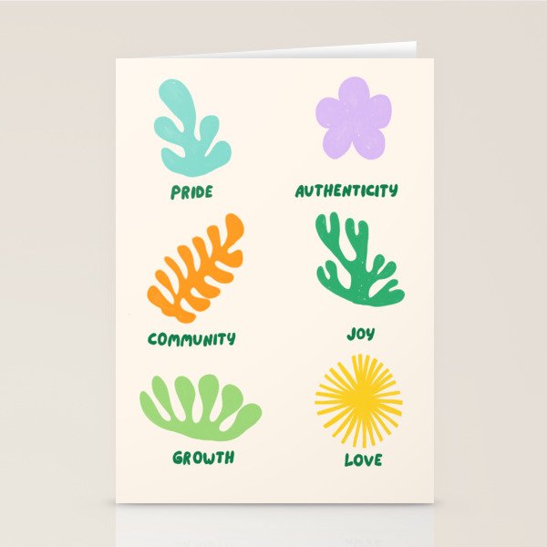 Pride,  Authenticity,  Joy Stationery Card Gallery Image 2