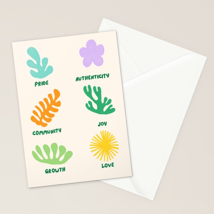 Pride,  Authenticity,  Joy Stationery Card Gallery Image 2
