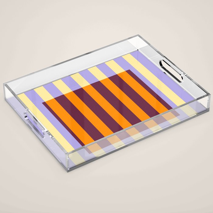 Optical Illusion Stripe Art Acrylic Tray Gallery Image 1