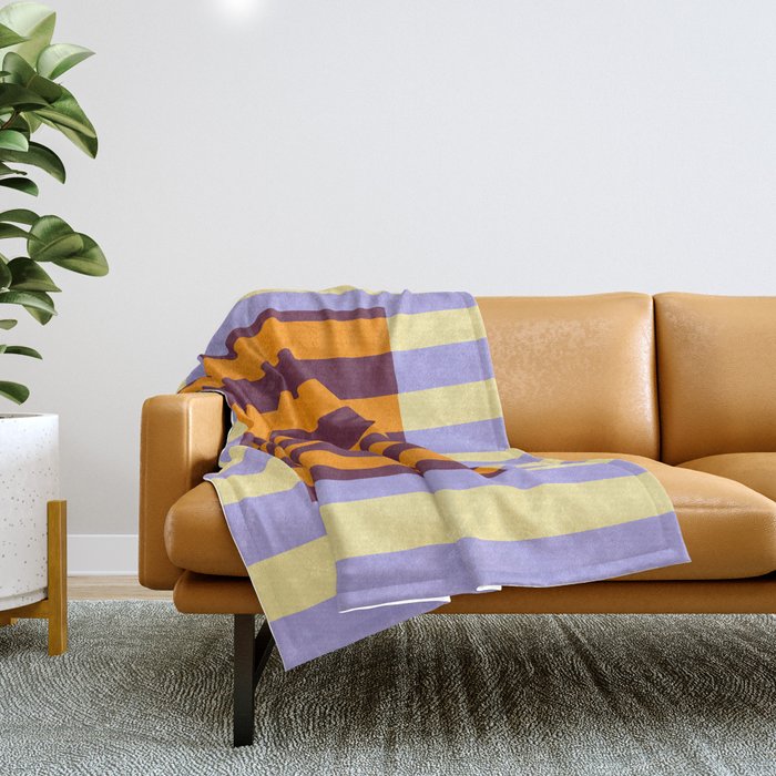 Optical Illusion Stripe Art Throw Blanket Gallery Image 1