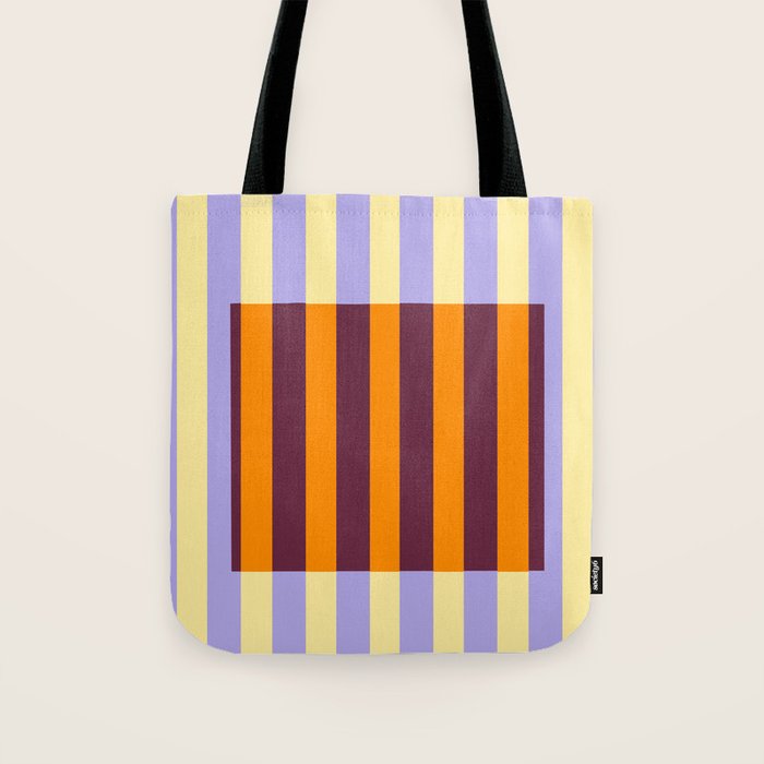 Optical Illusion Stripe Art Tote Bag Gallery Image 1