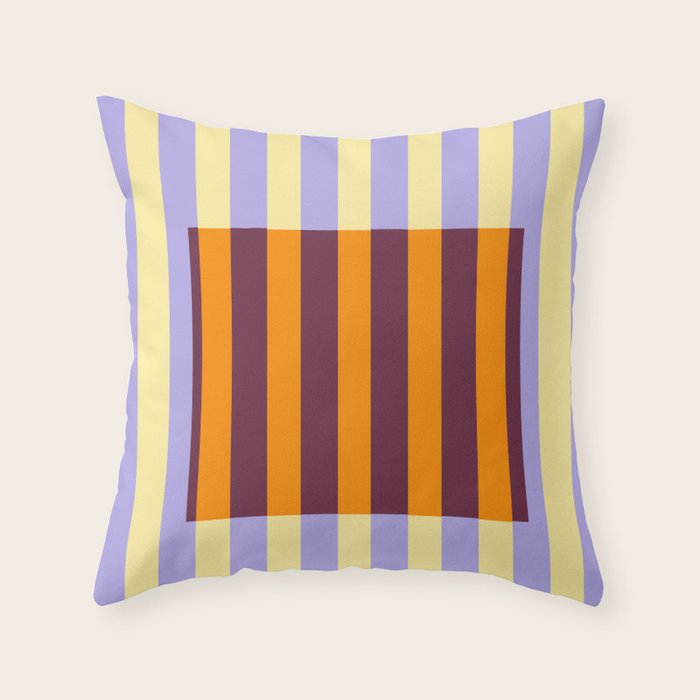 Optical Illusion Stripe Art Throw Pillow Gallery Image 6