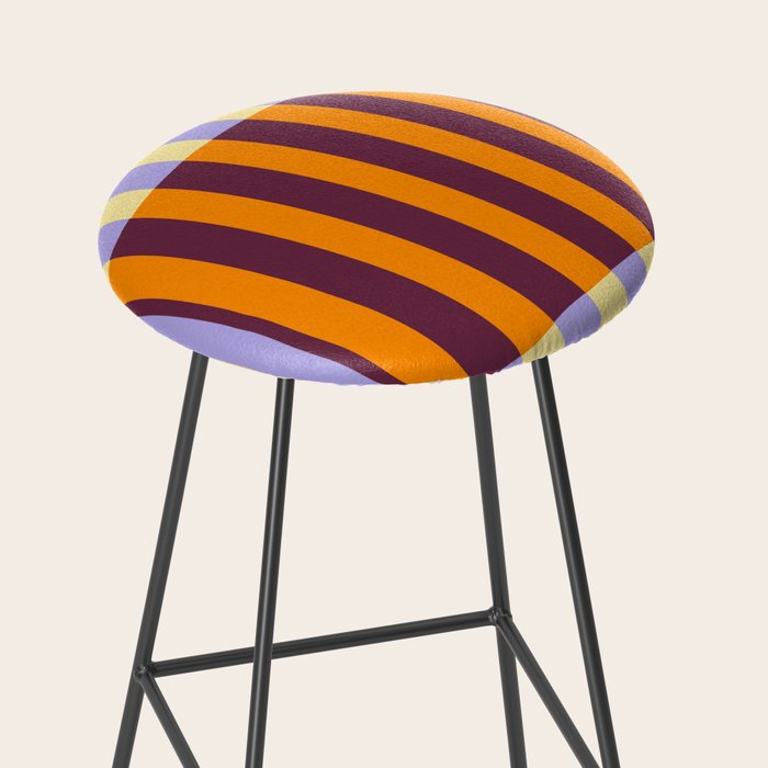 Optical Illusion Stripe Art Stool Gallery Image 2