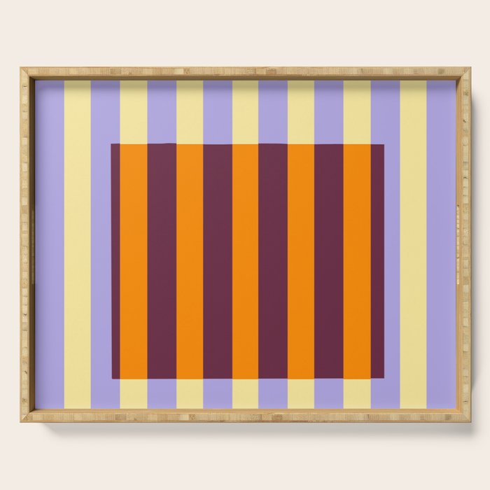 Optical Illusion Stripe Art Serving Tray Gallery Image 1