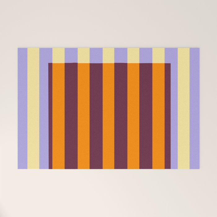 Optical Illusion Stripe Art Welcome Mat Gallery Image 1