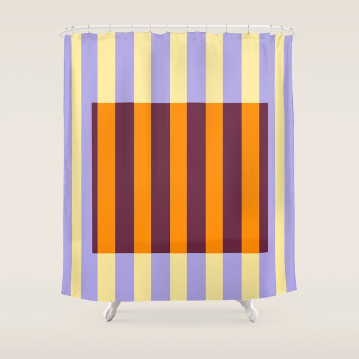 Optical Illusion Stripe Art Shower Curtain Gallery Image 1