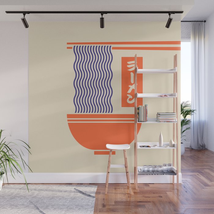 Ramen Minimal - Cream Wall Mural Gallery Image 1