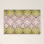 Nuanced echoing circles tell a story in a painterly way with soft muted hues Welcome Mat Gallery Image 1