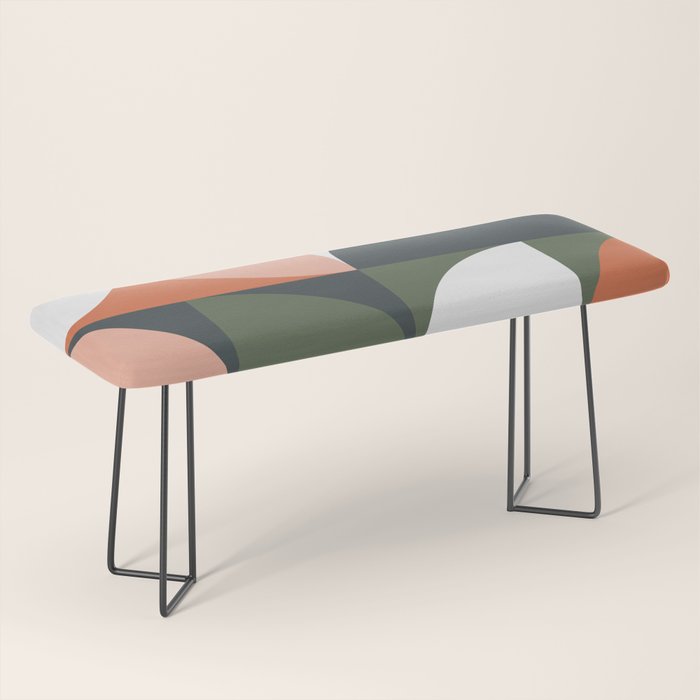 Mid Century Geometric 15 Bench Gallery Image 1