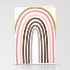 Whimsical Rainbow in Earthy Colors Stationery Card Gallery Image 2