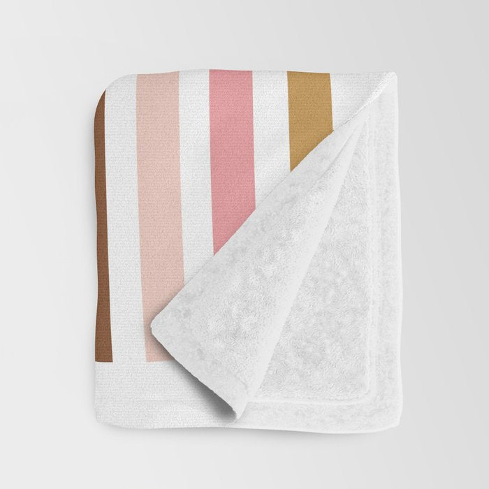 Whimsical Rainbow in Earthy Colors Throw Blanket Gallery Image 3