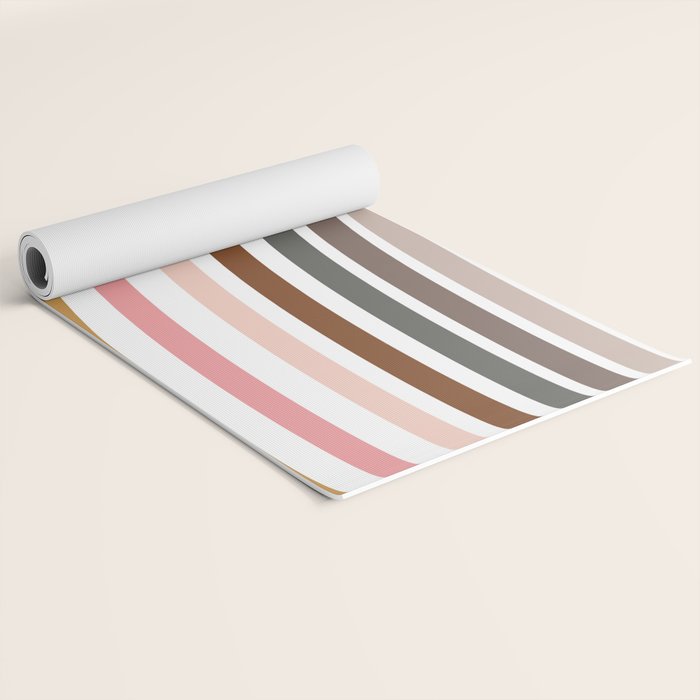 Whimsical Rainbow in Earthy Colors Yoga Mat Gallery Image 2