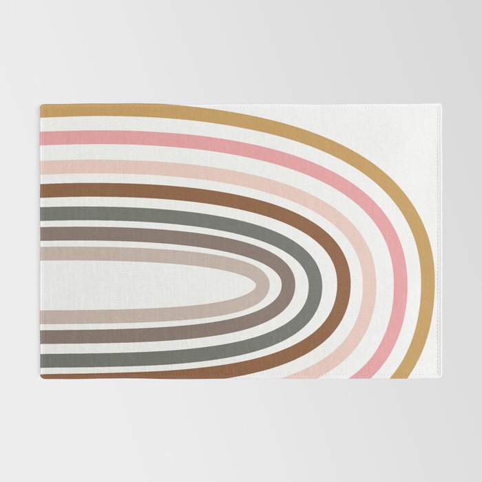 Whimsical Rainbow in Earthy Colors Rug Gallery Image 2