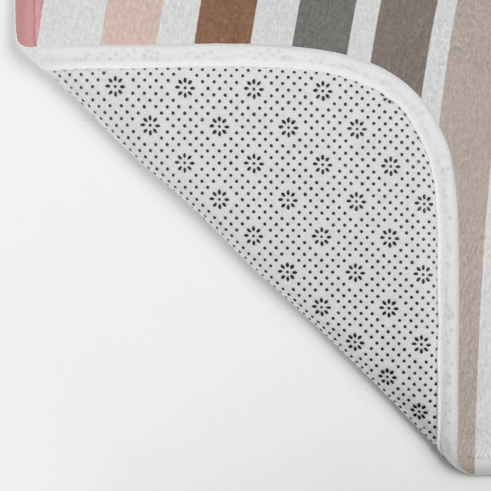 Whimsical Rainbow in Earthy Colors Bath Mat Gallery Image 2