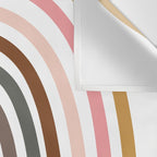 Whimsical Rainbow in Earthy Colors Wall Tapestry Gallery Image 3