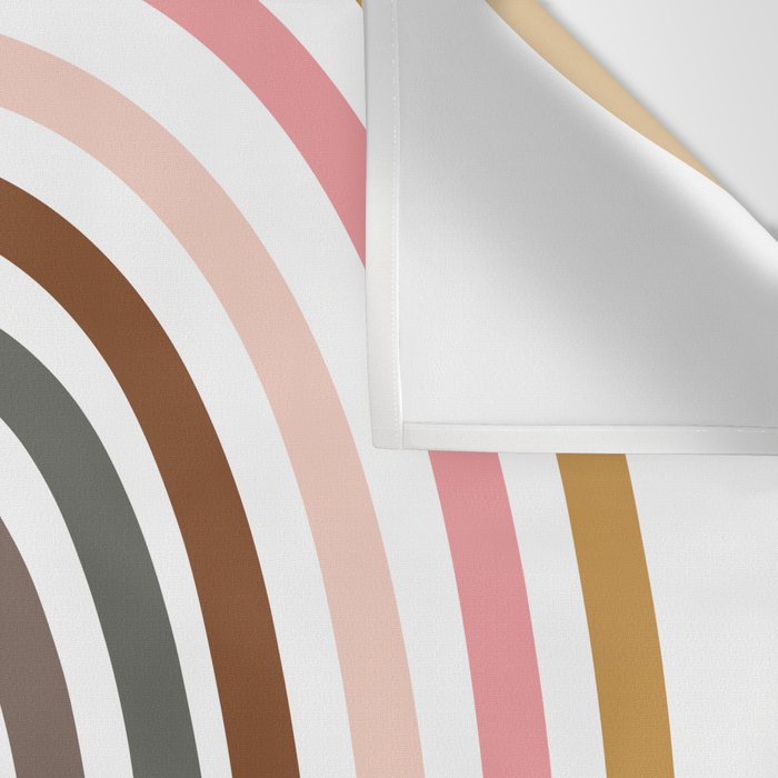 Whimsical Rainbow in Earthy Colors Wall Tapestry Gallery Image 3