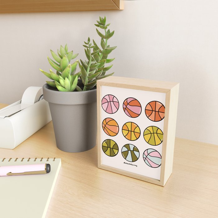 Rainbow Basketballs Mini Art Print Gallery Image 2