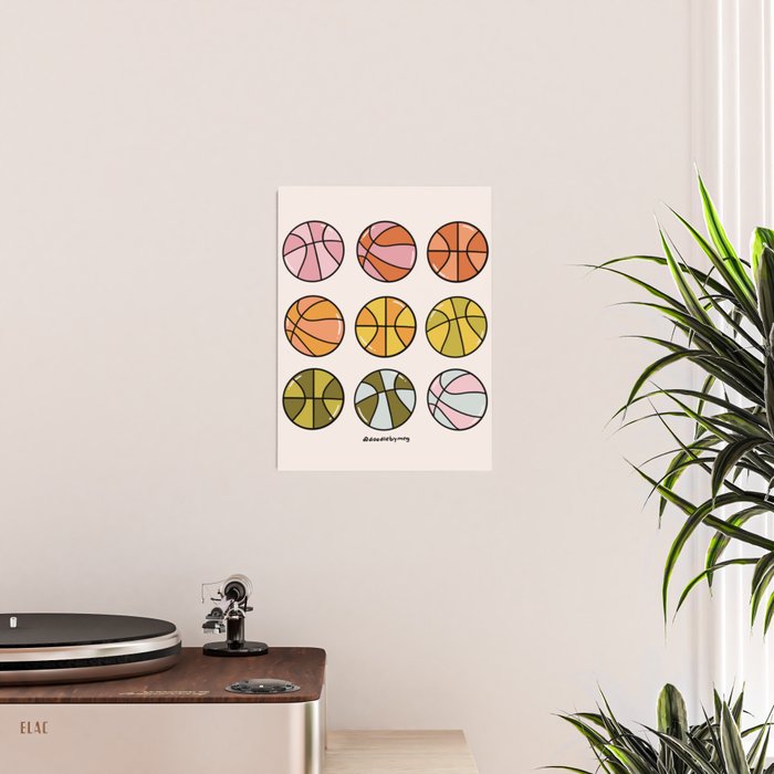 Rainbow Basketballs Poster Gallery Image 2