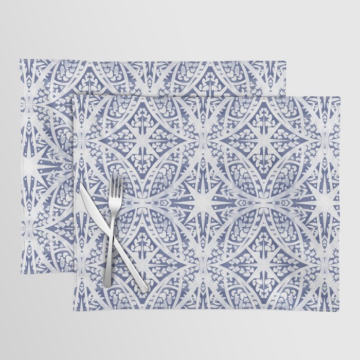 Leaves indigo fantasy tiled 4 Placemat Gallery Image 1