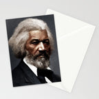 Frederick Douglass, African American Civil Rights Pioneer portrait painting Stationery Card Gallery Image 2