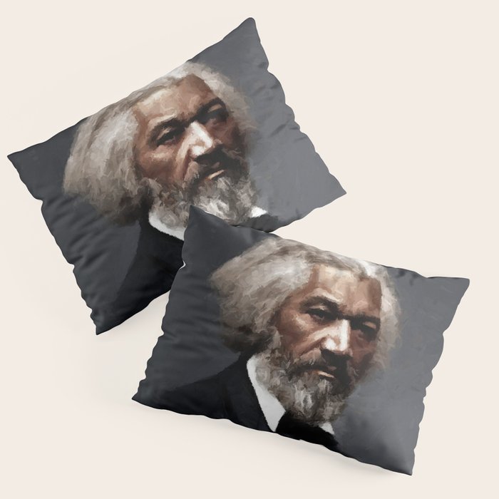 Frederick Douglass, African American Civil Rights Pioneer portrait painting Pillow Sham Gallery Image 3