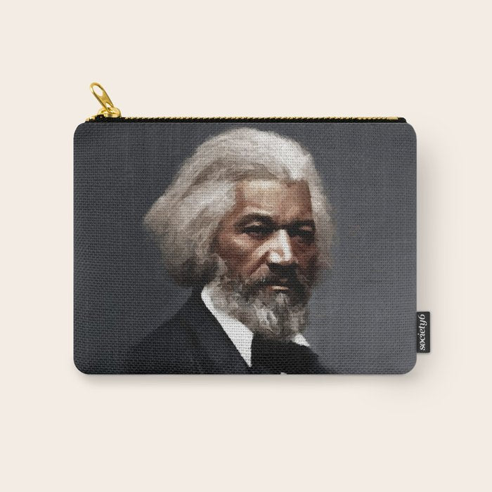 Frederick Douglass, African American Civil Rights Pioneer portrait painting Carry All Pouch Gallery Image 1