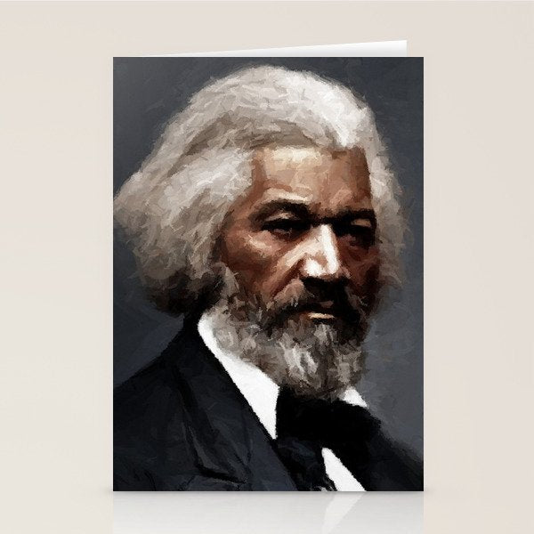 Frederick Douglass, African American Civil Rights Pioneer portrait painting Stationery Card Gallery Image 2