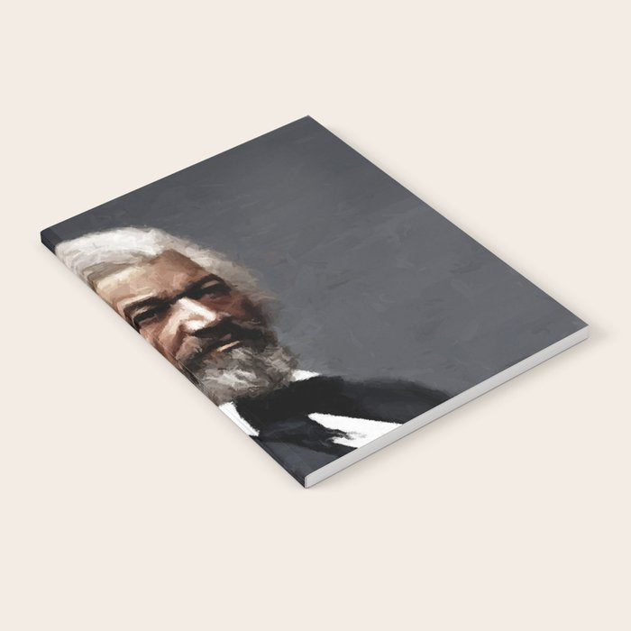 Frederick Douglass, African American Civil Rights Pioneer portrait painting Notebook Gallery Image 1