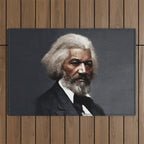 Frederick Douglass, African American Civil Rights Pioneer portrait painting Outdoor Rug Gallery Image 1