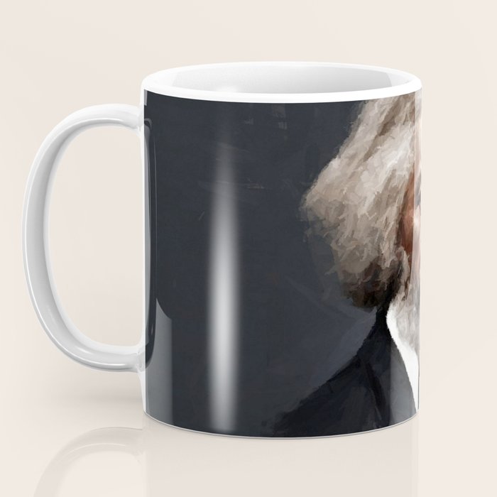 Frederick Douglass, African American Civil Rights Pioneer portrait painting Coffee Mug Gallery Image 3