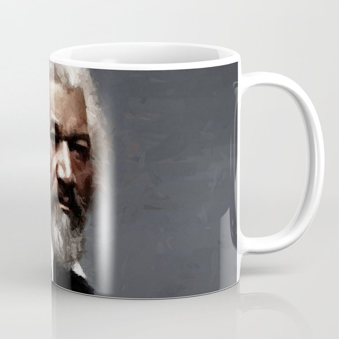 Frederick Douglass, African American Civil Rights Pioneer portrait painting Coffee Mug Gallery Image 1