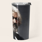 Frederick Douglass, African American Civil Rights Pioneer portrait painting Travel Mug Gallery Image 2