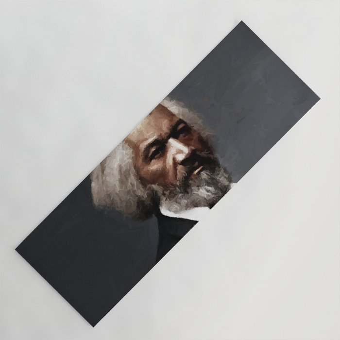 Frederick Douglass, African American Civil Rights Pioneer portrait painting Yoga Mat Gallery Image 1