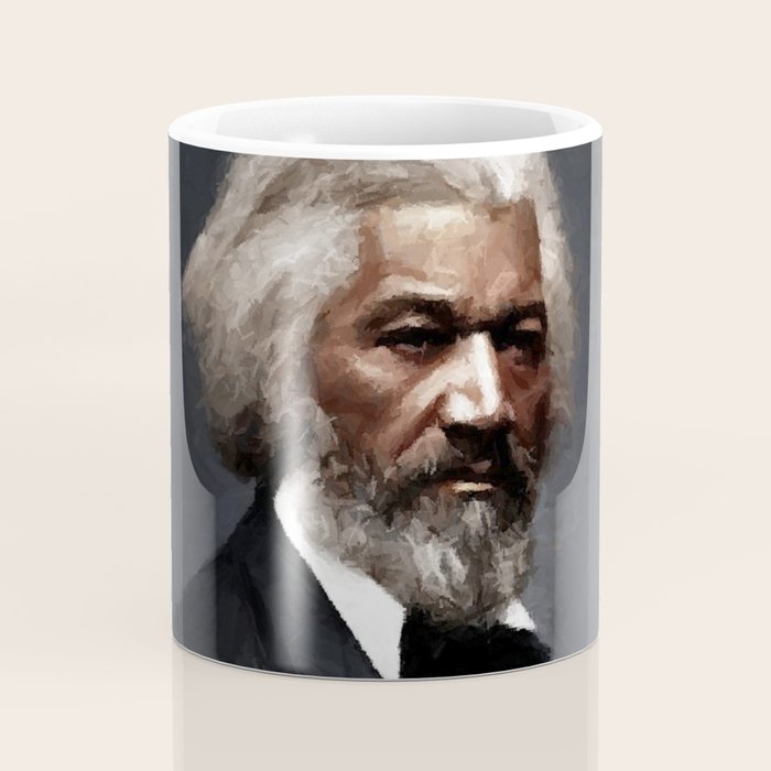 Frederick Douglass, African American Civil Rights Pioneer portrait painting Coffee Mug Gallery Image 4