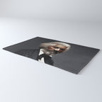 Frederick Douglass, African American Civil Rights Pioneer portrait painting Rug Gallery Image 3