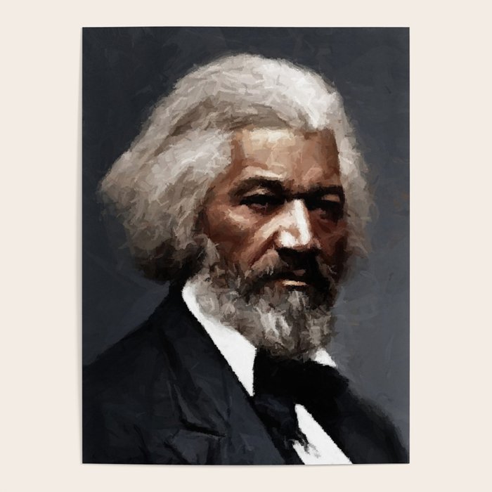 Frederick Douglass, African American Civil Rights Pioneer portrait painting Poster Gallery Image 4