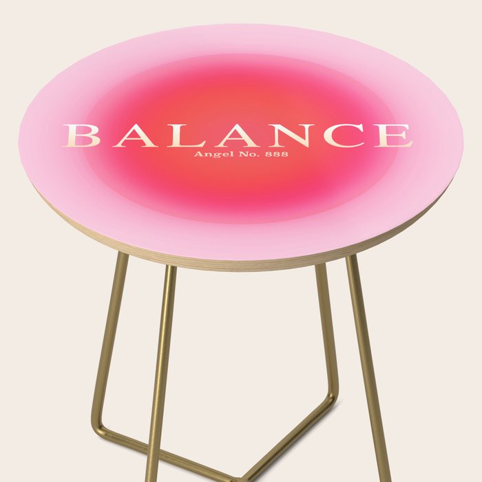 Gradient Angel Numbers: Angel Number 888 - Balance (Pink Palette) Side Table Gallery Image 2