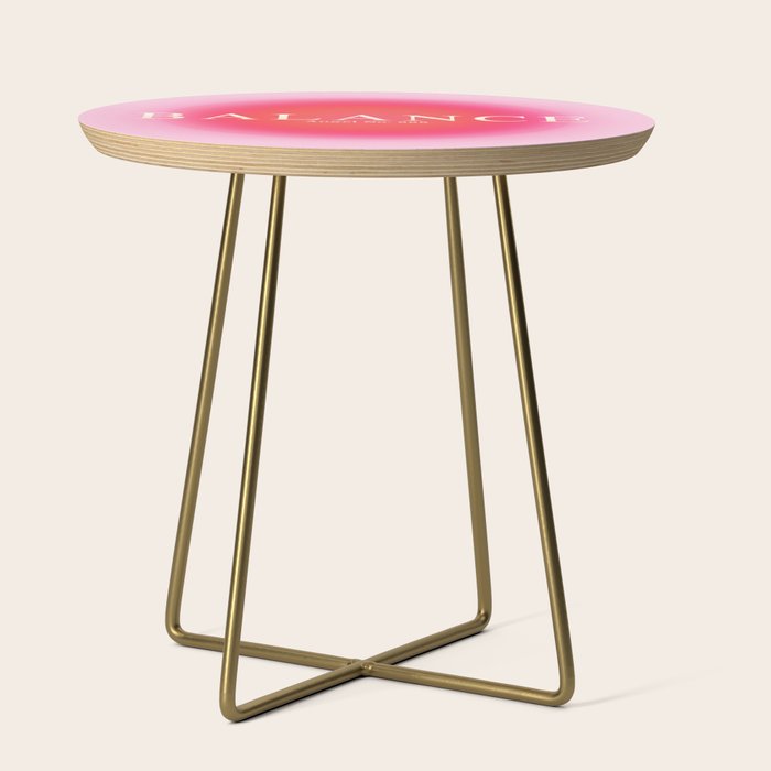 Gradient Angel Numbers: Angel Number 888 - Balance (Pink Palette) Side Table Gallery Image 1