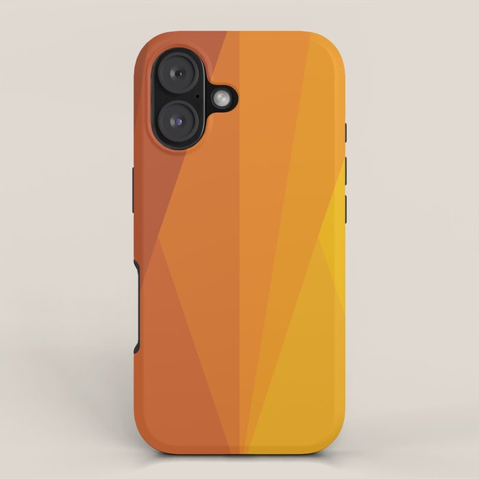 Geometric Triangles XI Retro Orange iPhone Case Gallery Image 1