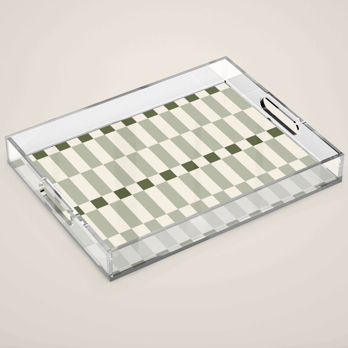TILES II (Pistachio) Acrylic Tray Gallery Image 1