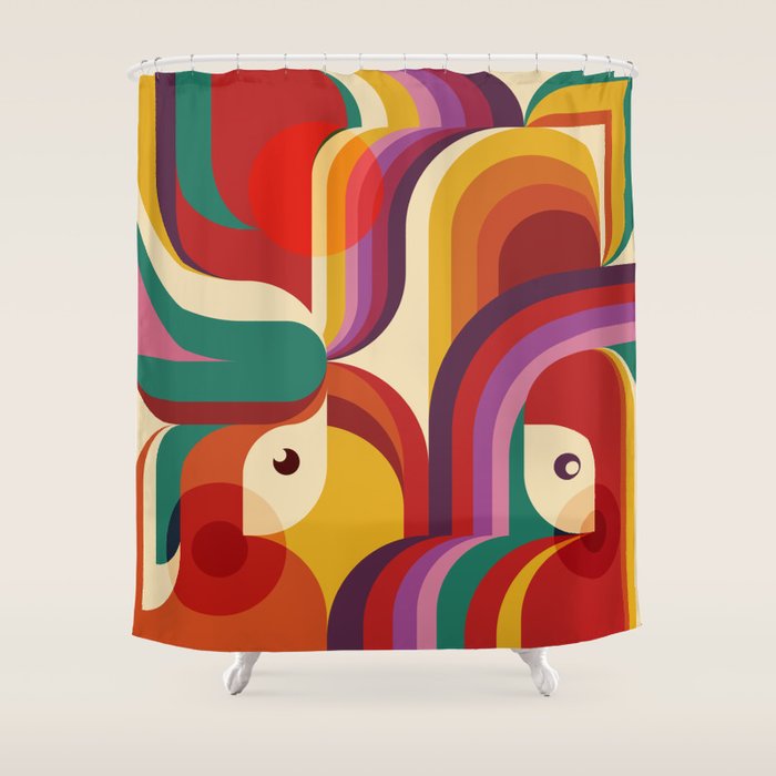 Rainbow Girls Shower Curtain Gallery Image 1