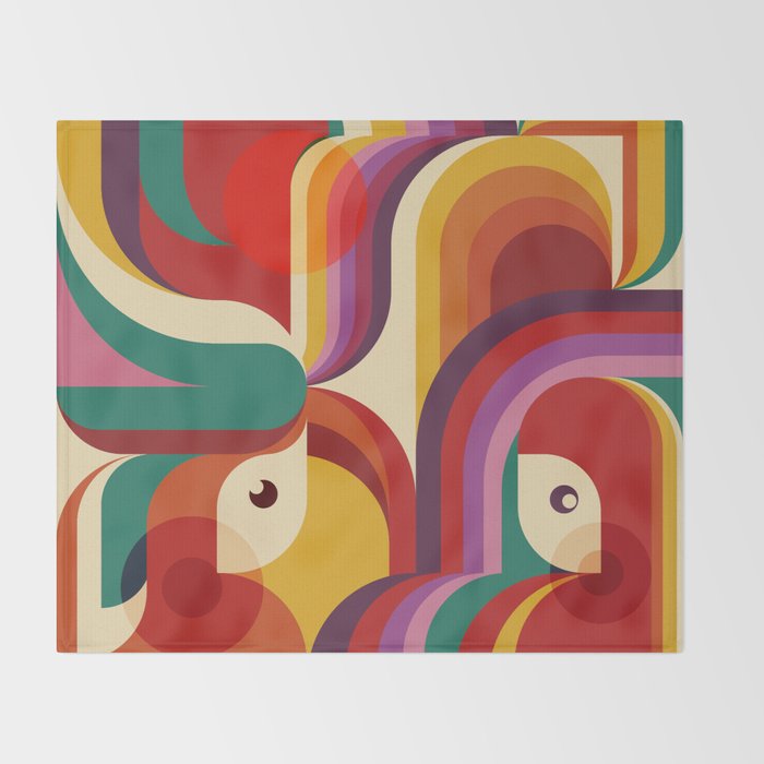 Rainbow Girls Throw Blanket Gallery Image 2