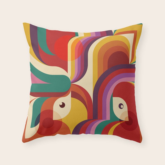 Rainbow Girls Throw Pillow Gallery Image 6