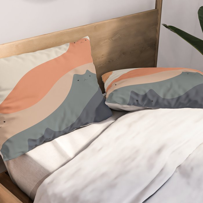 Cat Landscape 90 Pillow Sham Gallery Image 2