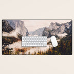 Amazing Yosemite California Forest Waterfall Canyon Desk Mat Gallery Image 1