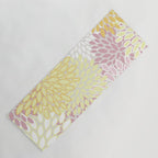 Floral Prints, Soft, Yellow and Pink, Design Prints Yoga Mat Gallery Image 1