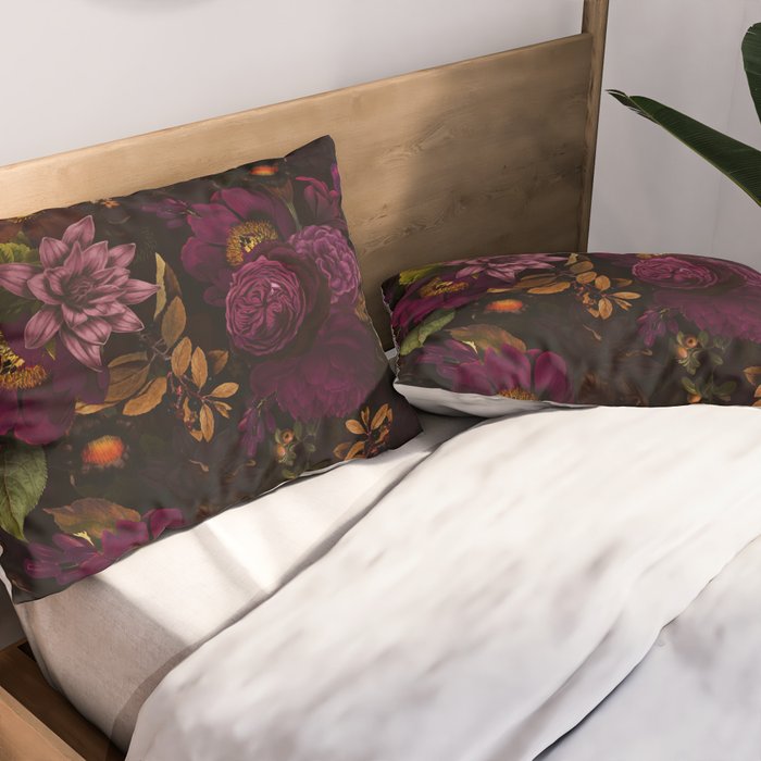 Magical Vintage Night Garden Pillow Sham Gallery Image 2